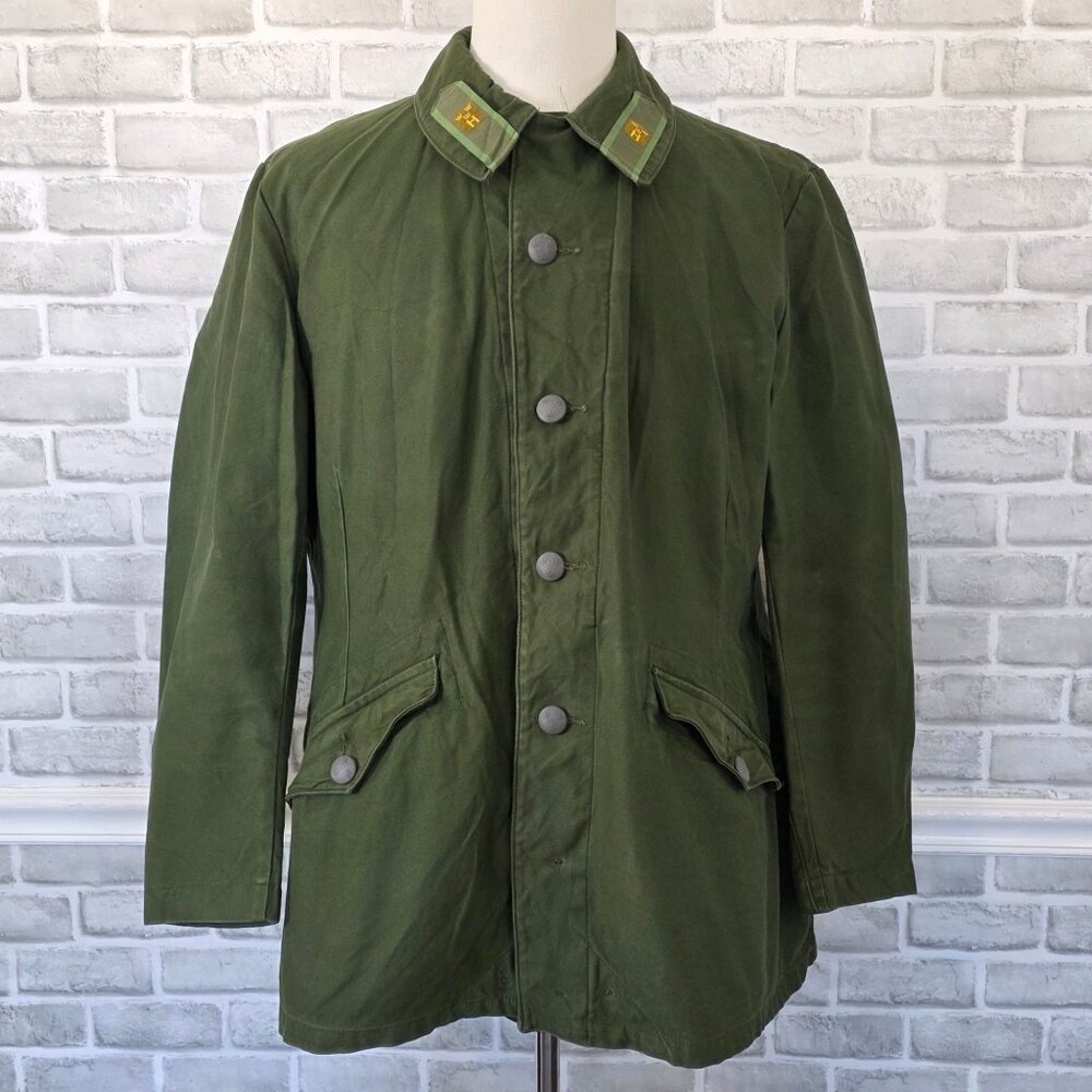 Vtg 1973 Swedish Army M59 Field Jacket C52 XL Norsel Crotch Strap 3 Crown Should
